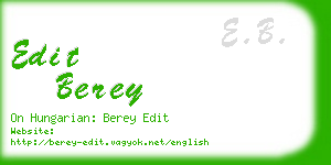 edit berey business card